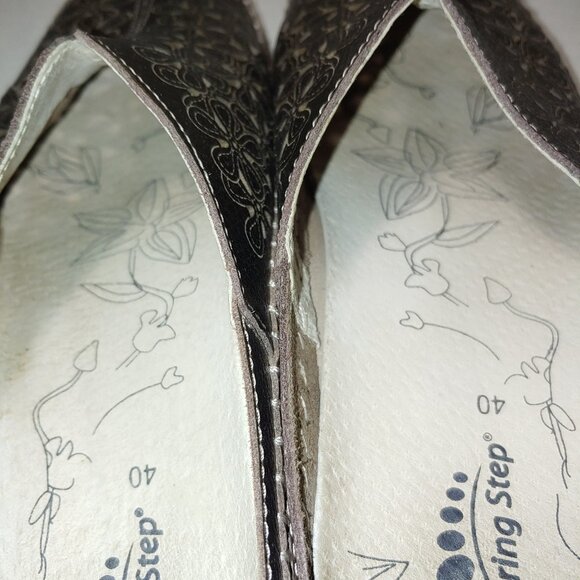 SPRING STEP PARRE BRONZE LEATHER CLOGS SIZE SIZE 40 - Picture 4 of 8